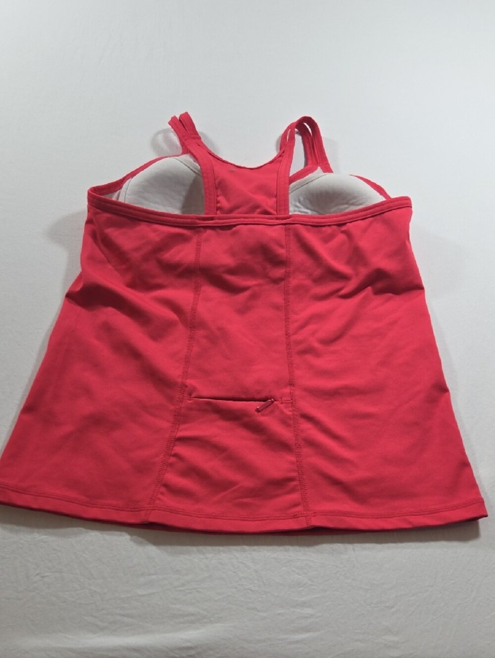 Brooks Hot Pink Performance Tank Top Double Straps Yoga Gym Athletic Womans - Picture 5 of 6